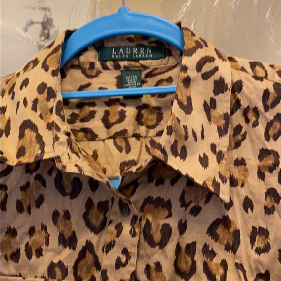Leopard print button down - Picture 1 of 6